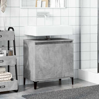 vidaXL Mobile Lavabo Grigio Cemento 58x33x60 cm in Legno Multistrato