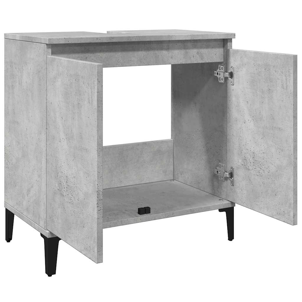 Mobile Lavabo Grigio Cemento 58x33x60 cm in Legno Multistrato 857116