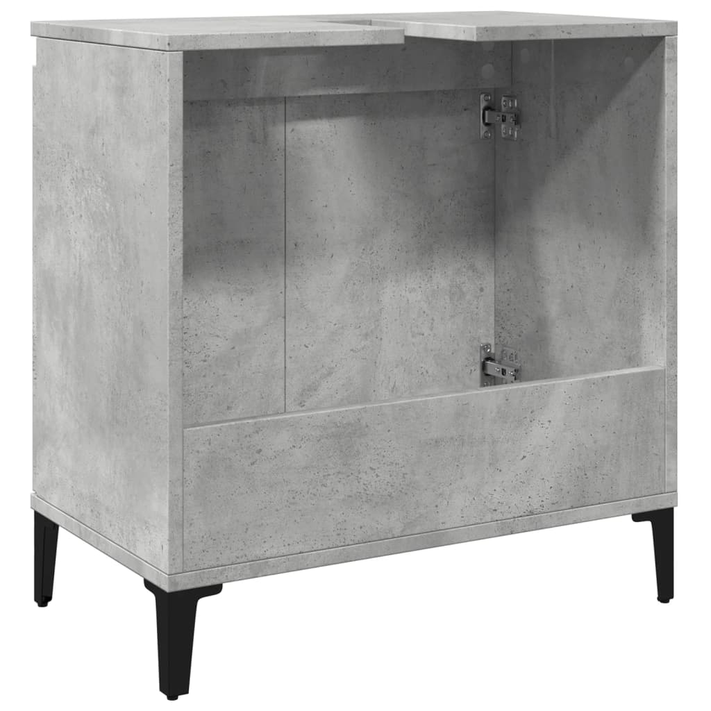 Mobile Lavabo Grigio Cemento 58x33x60 cm in Legno Multistrato 857116