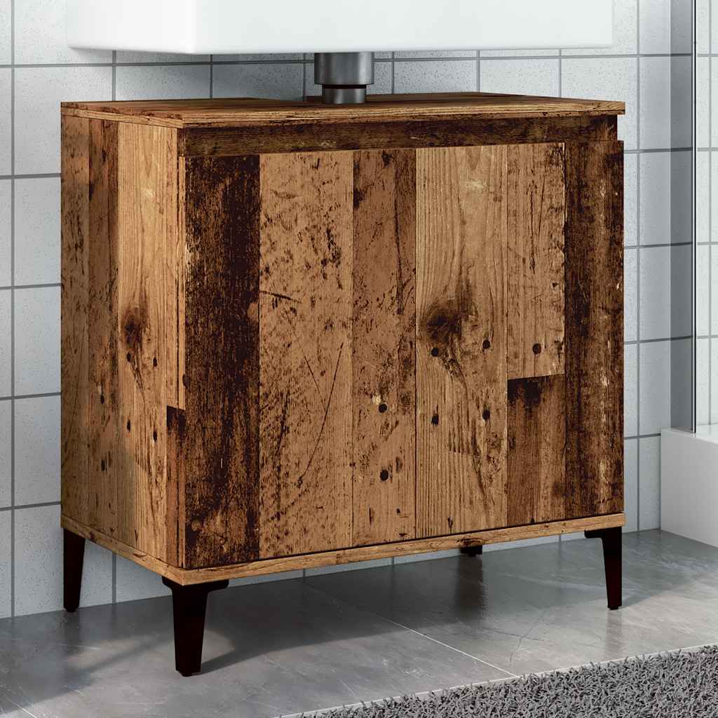 vidaXL Mobile Lavabo Legno Antico 58x33x60 cm in Legno Multistrato