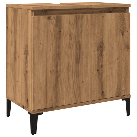 Mobile Lavabo Rovere Artigianale 58x33x60 cm Legno Multistrato