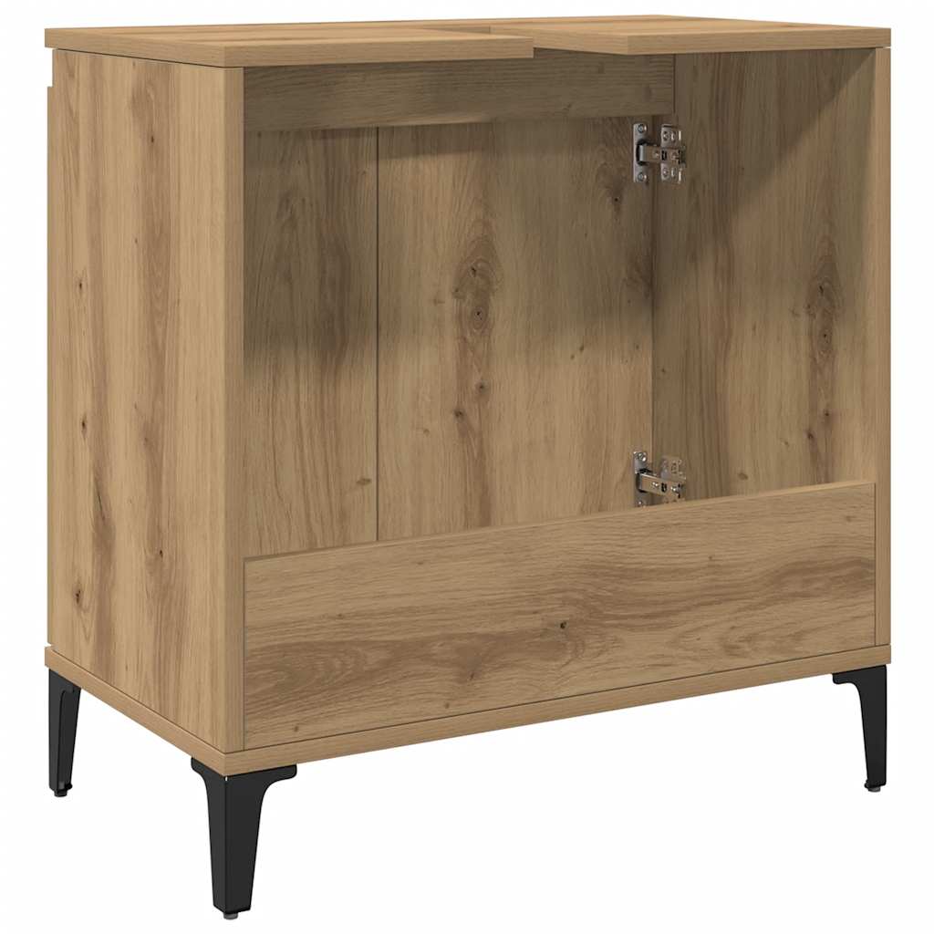 Mobile Lavabo Rovere Artigianale 58x33x60 cm Legno Multistrato 857118