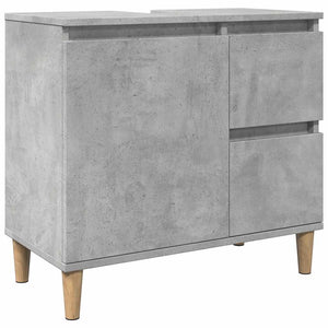 Mobile Lavabo da Bagno-Armadietto da bagno Grigio Rovere 65x33x60 cm in Truciolato