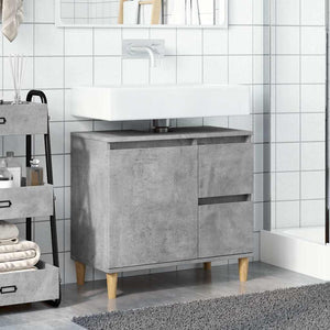 Mobile Lavabo da Bagno Grigio Rovere 65x33x60 cm in Truciolato