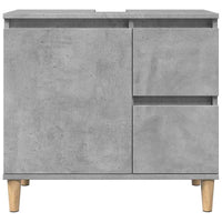 Mobile Lavabo da Bagno Grigio Rovere 65x33x60 cm in Truciolato 857119