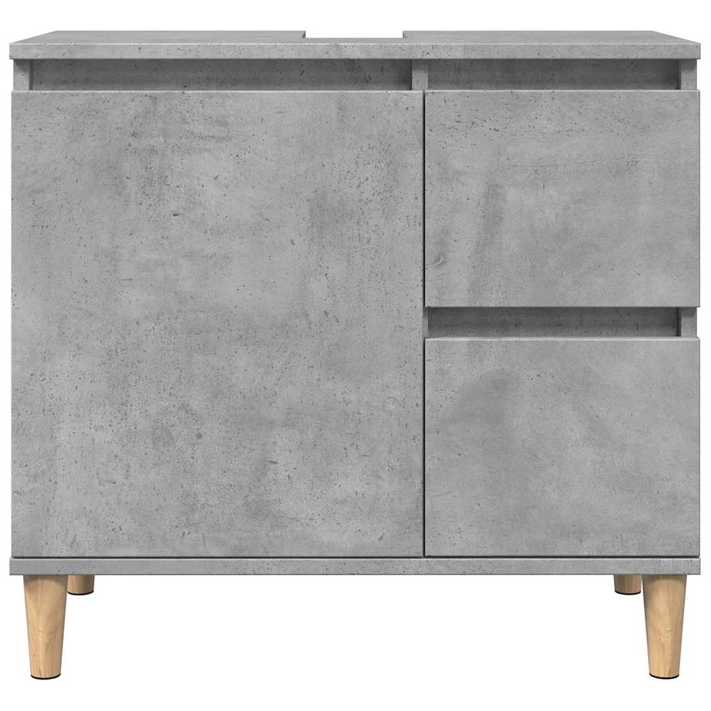 Mobile Lavabo da Bagno Grigio Rovere 65x33x60 cm in Truciolato