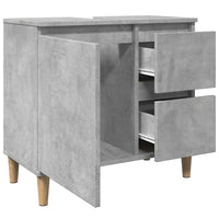 Mobile Lavabo da Bagno Grigio Rovere 65x33x60 cm in Truciolato 857119