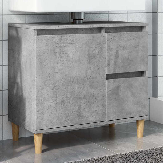 Mobile Lavabo da Bagno Grigio Rovere 65x33x60 cm in Truciolato 857119