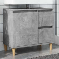 Mobile Lavabo da Bagno-Armadietto da bagno Grigio Rovere 65x33x60 cm in Truciolato