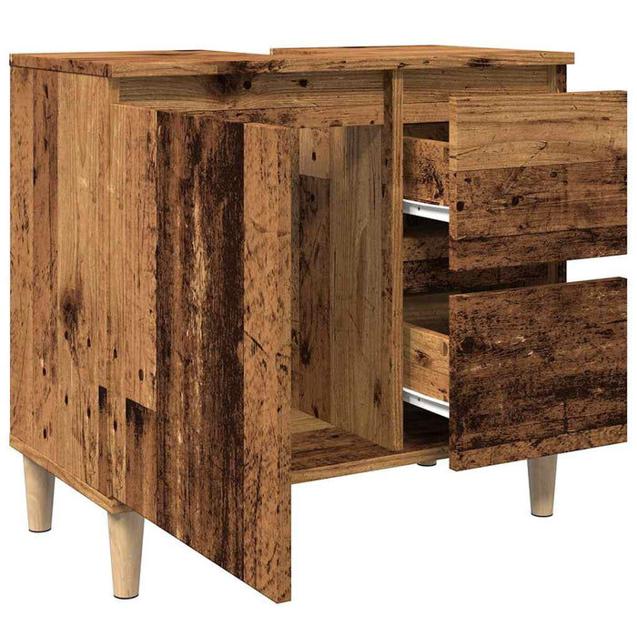 Mobile Sottolavabo Legno Antico 65x33x60 cm in Truciolato 857120