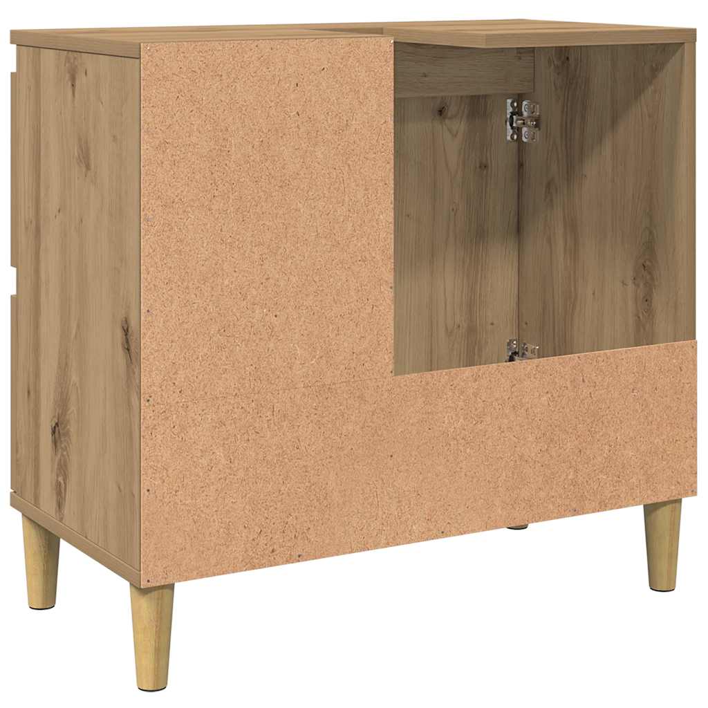 vidaXL Mobile Sottolavabo Rovere Artigianale 65x33x60 cm in Truciolato