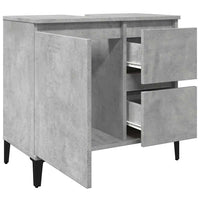 vidaXL Mobile Lavabo da Bagno Grigio Rovere 65x33x60cm in Truciolato