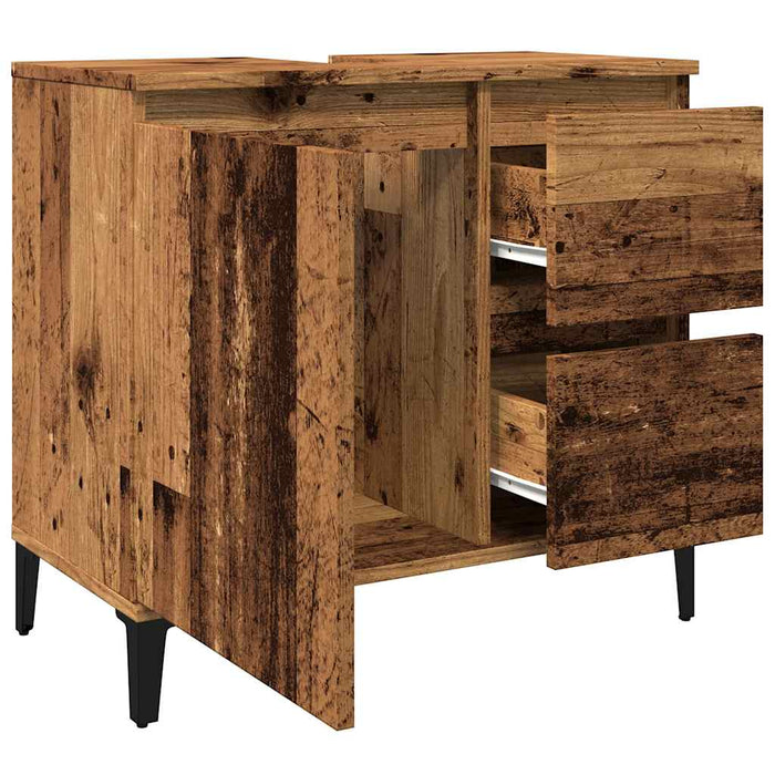 Mobile Sottolavabo Legno Antico 65x33x60 cm in Truciolato 857123