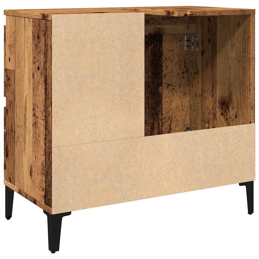 vidaXL Mobile Sottolavabo Legno Antico 65x33x60 cm in Truciolato