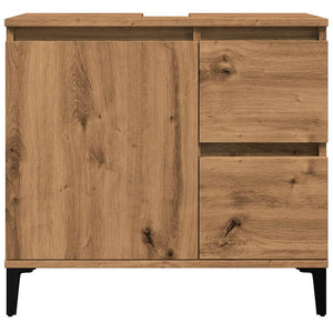 Mobile Sottolavabo Rovere Artigianale 65x33x60 cm in Truciolato 857124