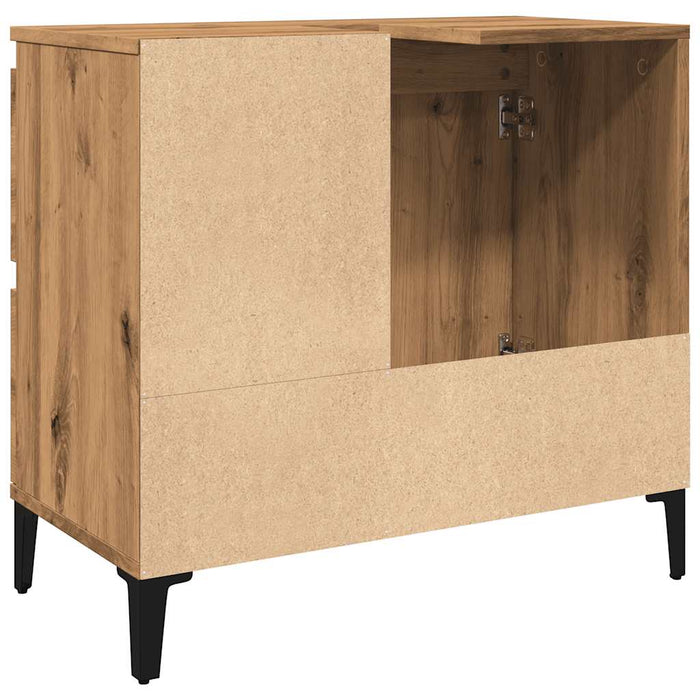 Mobile Sottolavabo Rovere Artigianale 65x33x60 cm in Truciolato
