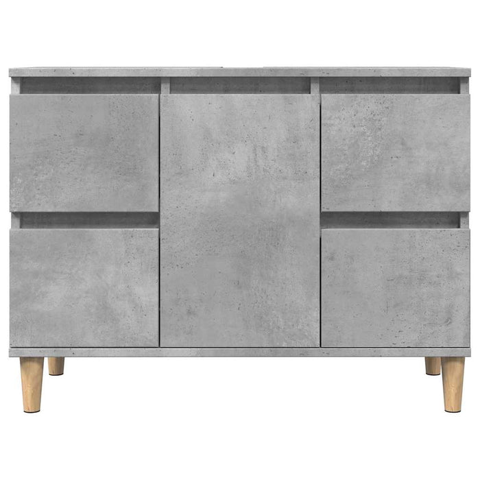 Mobile Lavabo Grigio Cemento 80x33x60 cm in Legno Multistrato 857125