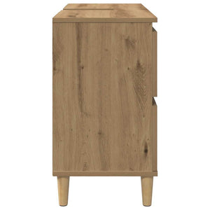 Mobile Lavabo Rovere Artigianale-Armadietto da bagno 80x33x60 cm Legno Multistrato 566273