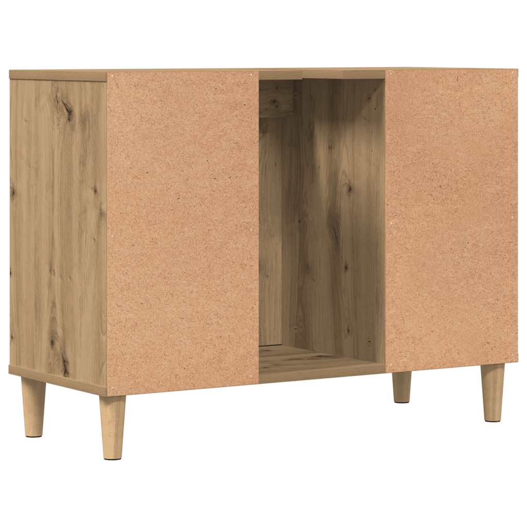 Mobile Lavabo Rovere Artigianale 80x33x60 cm Legno Multistrato 857127