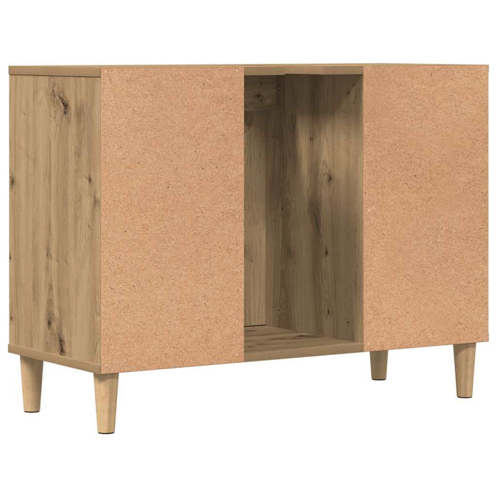 Mobile Lavabo Rovere Artigianale 80x33x60 cm Legno Multistrato 857127