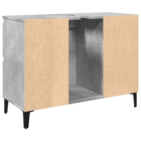 Mobile Lavabo-Armadietto da bagno Grigio Cemento 80x33x60 cm in Legno Multistrato