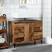 vidaXL Mobile Lavabo Legno Antico 80x33x60 cm in Legno Multistrato