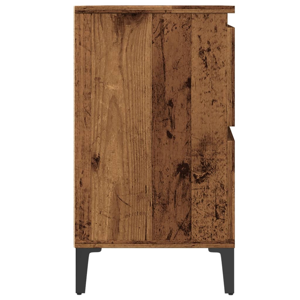 Mobile Lavabo Legno Antico 80x33x60 cm in Legno Multistrato 857129
