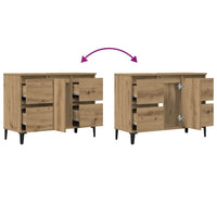 Mobile Lavabo Rovere Artigianale 80x33x60 cm Legno Multistrato 857130