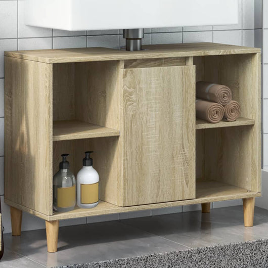 Mobile da Bagno Rovere Sonoma 80x33x60 cm in Legno Multistrato 857131