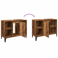 vidaXL Mobile Lavabo Legno Antico 80x33x60 cm in Legno Multistrato