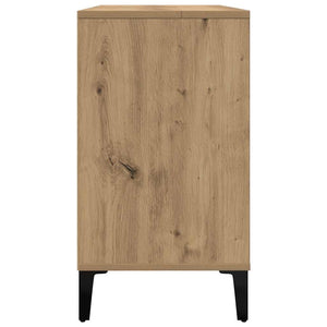 Mobile Lavabo Rovere Artigianale 80x33x60 cm Legno Multistrato 857136