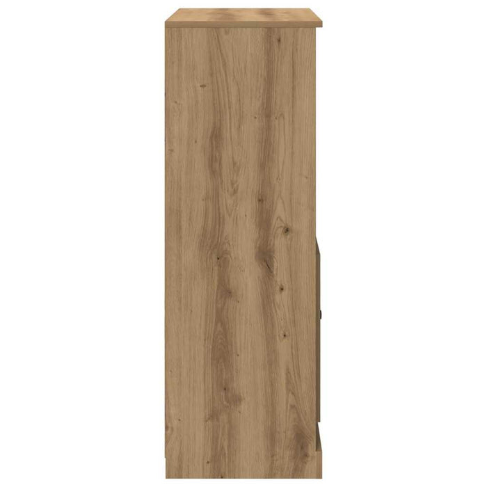 vidaXL Credenza Rovere Artigianale 60x35,5x103,5 cm Legno Multistrato