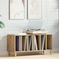 Mobile Porta Dischi Rovere Artigianale 100x38x48 cm Multistrato 857168