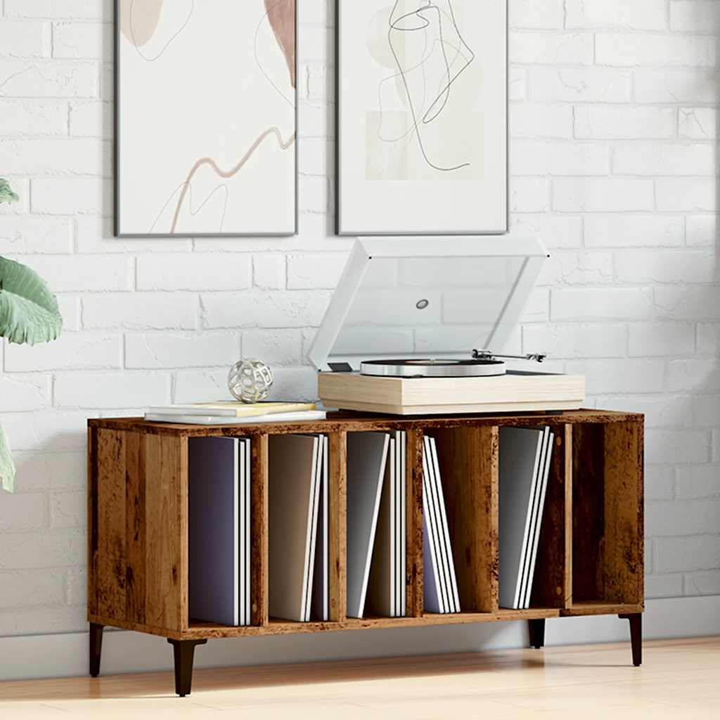 Mobile Porta Dischi Legno Antico 100x38x48 cm Legno Multistrato 857169