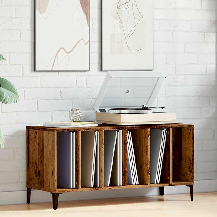 Mobile Porta Dischi Legno Antico 100x38x48 cm Legno Multistrato 857169