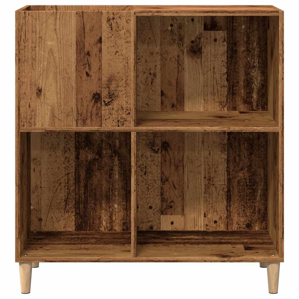 Mobile Porta Dischi Legno Antico 84,5x38x89cm Legno Multistrato 857171
