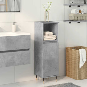 vidaXL Armadietto da Bagno Grigio Cemento 30x30x100 cm in Truciolato