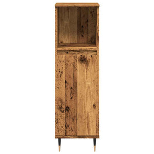 Armadietto da Bagno Legno Antico 30x30x100 cm in Truciolato 857205