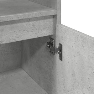 vidaXL Armadietto Bagno Grigio Cemento 30x30x100 cm Legno Multistrato