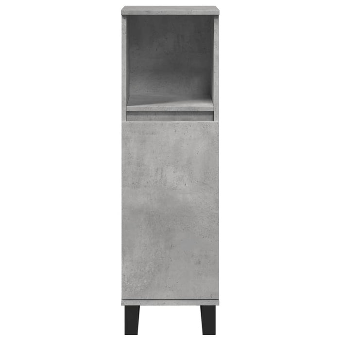 Armadietto da Bagno Grigio Cemento 30x30x100 cm in Truciolato 857210