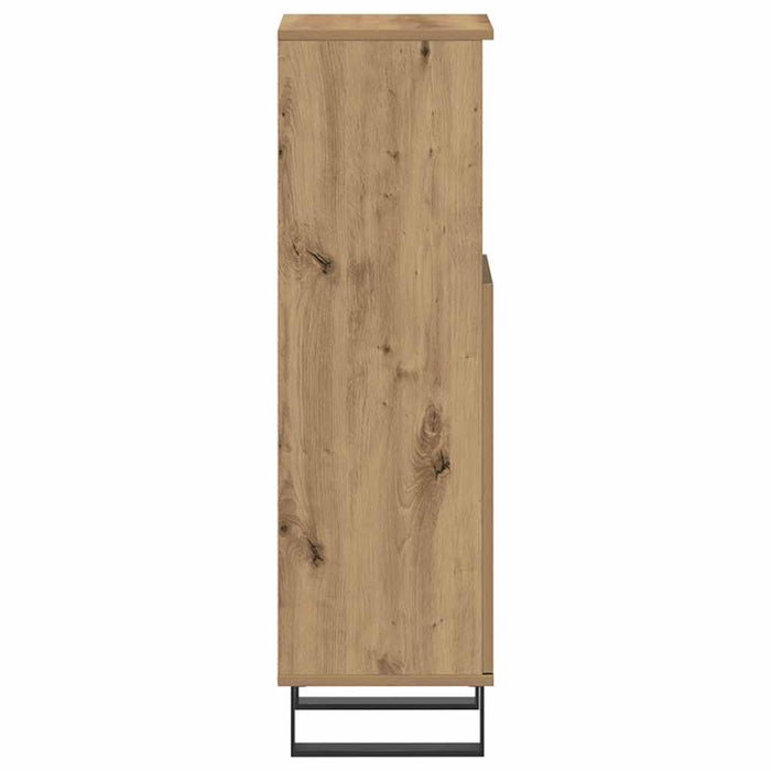 vidaXL Armadietto da Bagno Rovere Artigianale 30x30x100 cm Truciolato