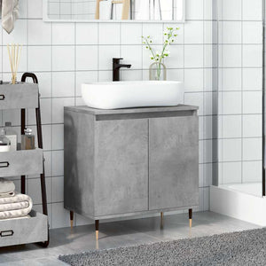 vidaXL Armadietto da Bagno Grigio Cemento 58x33x60cm in Truciolato