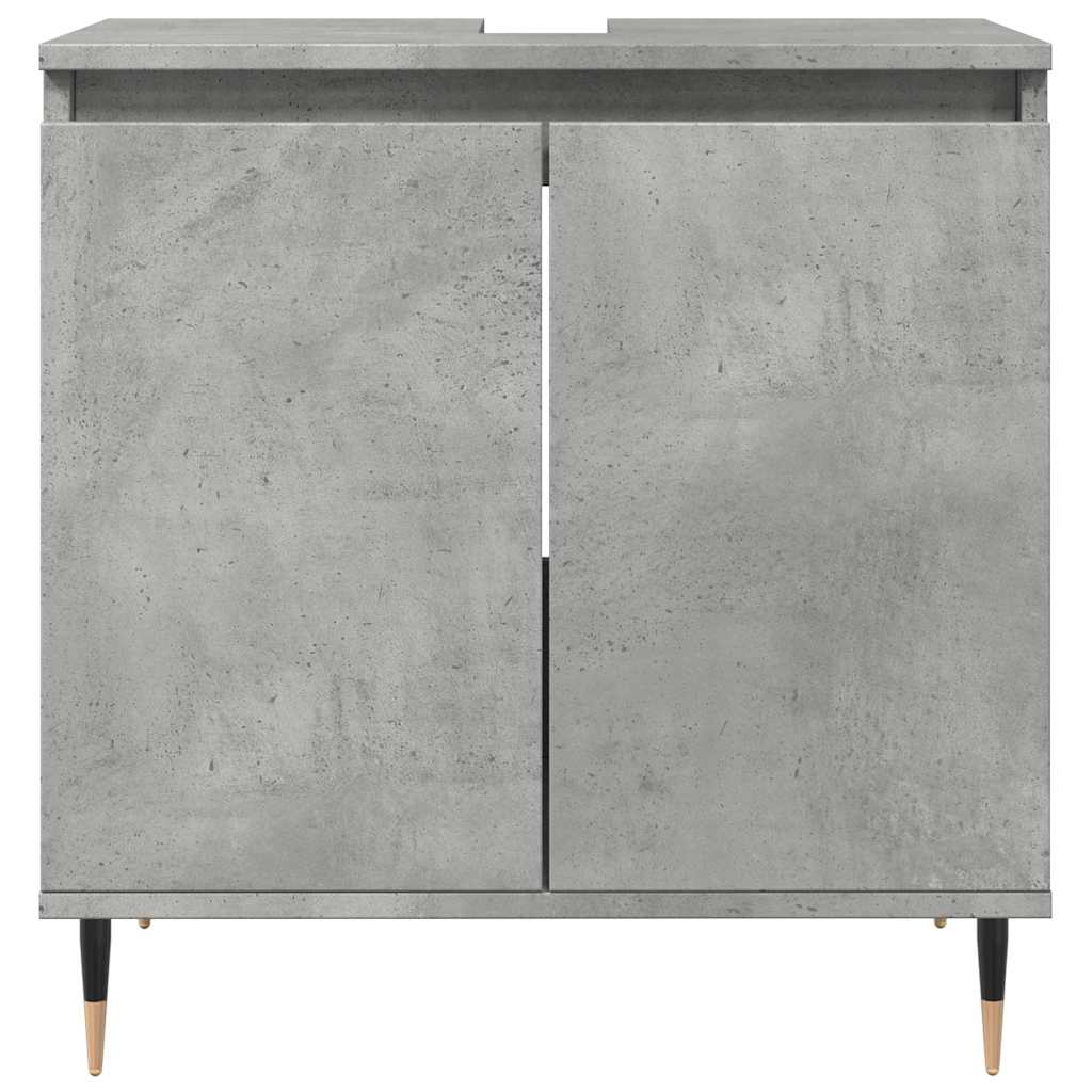 Armadietto da Bagno Grigio Cemento 58x33x60cm in Truciolato 857213