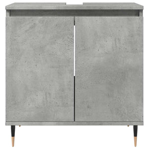 Armadietto da Bagno Grigio Cemento 58x33x60cm in Truciolato 857213