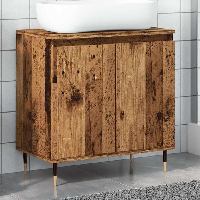Mobile da Bagno Legno Antico 58x33x60 cm in Truciolato 857214