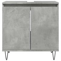 Armadietto da Bagno Grigio Cemento 58x33x60cm Legno Multistrato 857216