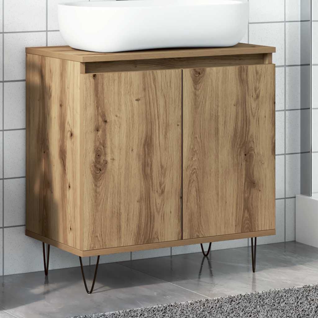 vidaXL Mobile da Bagno Rovere Artigianale 58x33x60 cm in Truciolato