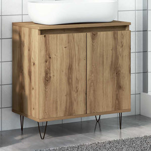 vidaXL Mobile da Bagno Rovere Artigianale 58x33x60 cm in Truciolato