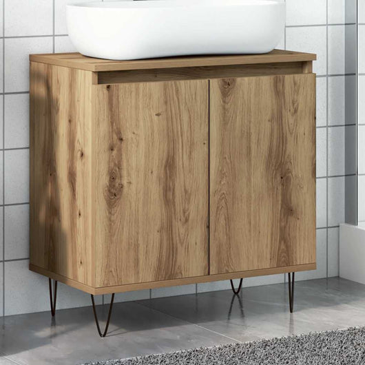 vidaXL Mobile da Bagno Rovere Artigianale 58x33x60 cm in Truciolato