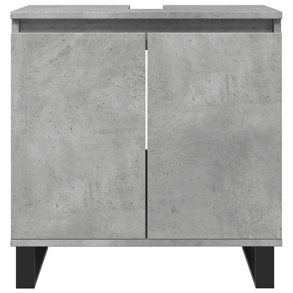Armadietto da Bagno Grigio Cemento 58x33x60cm in Truciolato 857219